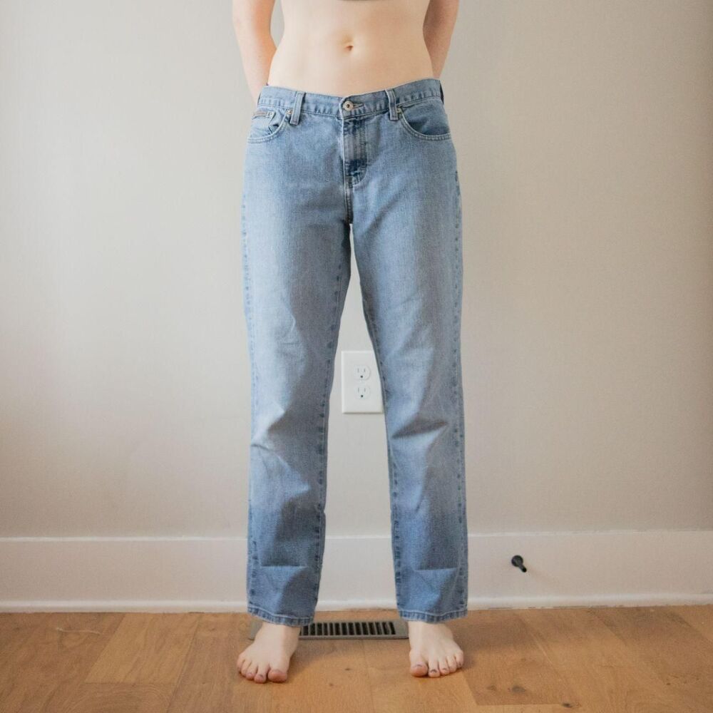 Y2K Calvin Klein Denim Straight Leg Classic Lightweight Midrise Indie Boho Jeans - Picture 3 of 8